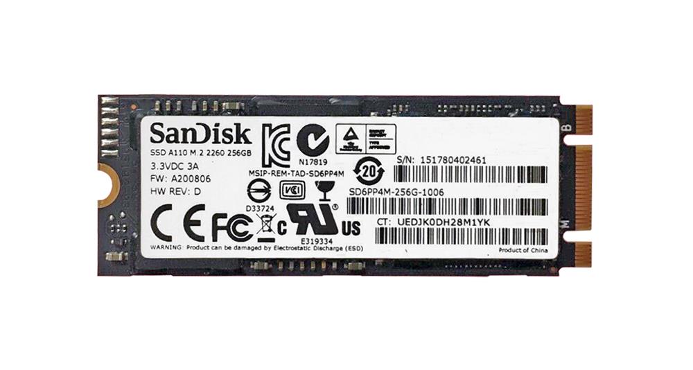 SD6PP4M-256G-1006 SanDisk A110 256GB MLC PCI Express 2.0 x2 M.2 2260 Internal Solid State Drive (SSD)