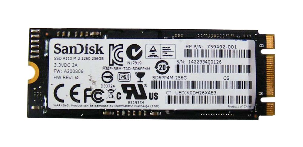 SD6PP4M-256G SanDisk A110 256GB MLC PCI Express 2.0 x2 M.2 2260 Internal Solid State Drive (SSD)