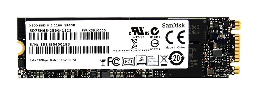SD7SN6S-256G-1122 SanDisk X300 256GB TLC SATA 6Gbps M.2 2280 Internal Solid State Drive (SSD)