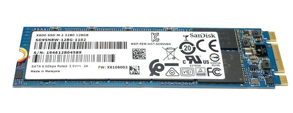 SD9SN8W-128G-1102 SanDisk X600 M.2 2280 SATA 128Gb Laptop SSD Solid State Drive (SSD)