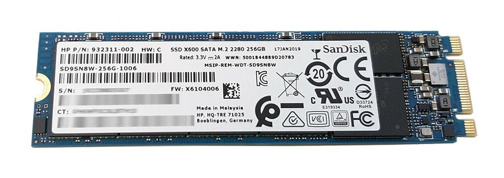 SD9SN8W-256G-1006 SanDisk 256GB TLC SATA 6Gbps M.2 2280 Internal Solid State Drive (SSD)