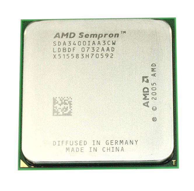 SDA3400IAA3CW AMD Sempron 3400+ 1-Core 1.80GHz 1.60GT/s 256KB L2 Cache Socket AM2 Desktop Processor