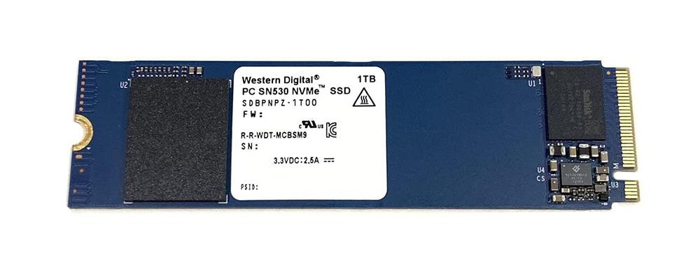 SDBPNPZ-1T00 Western Digital PC SN530 1TB TLC PCI Express 3.0 x4 NVMe M.2 2280 Internal Solid State Drive (SSD)