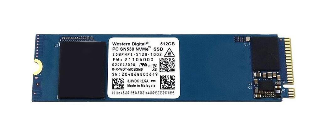 SDBPNPZ-512G-1002 Western Digital 512GB Pc Sn530 Nvme M Key SSD