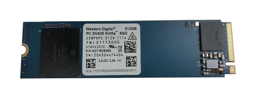 SDBPNPZ-512G-1114 Western Digital 512GB Pc Sn530 Nvme M Key SSD