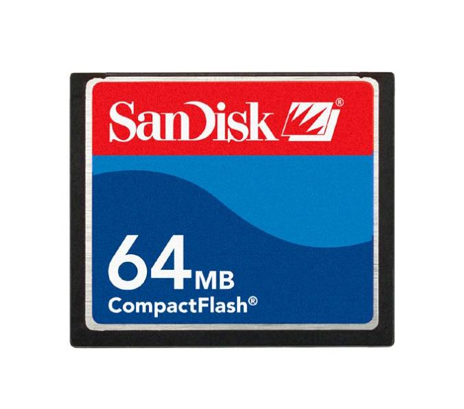 SDCFB-64-A10 SanDisk 64MB CompactFlash (CF) Memory Card for Digital Cameras and PDA's