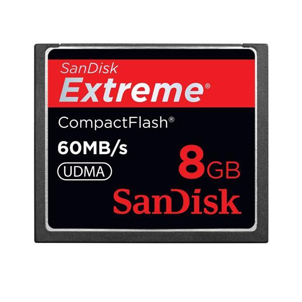 SDCFX-008G-E6 Sandisk Extreme 8GB 400x CompactFlash (CF) Memory Card