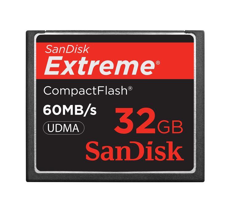 SDCFX-032G-E61 SanDisk Extreme 32GB 400x CompactFlash (CF) Memory Card