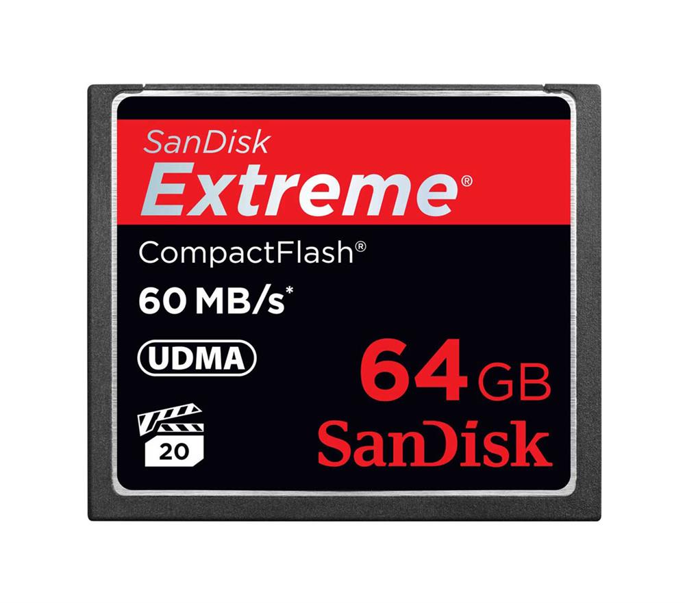 SDCFX064GA46 SanDisk Extreme 64GB CompactFlash (CF) Memory Card
