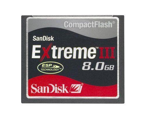 SDCFX3-8192-903 SanDisk Extreme III 8GB Compact Flash (CF) Memory Card