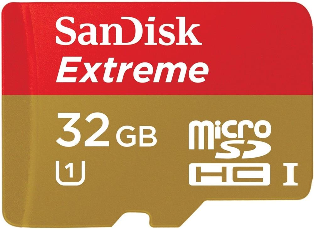 SDSDQXN-032G-G46A SanDisk Extreme 32GB Class 10 microSDHC UHS-I Flash Memory Card