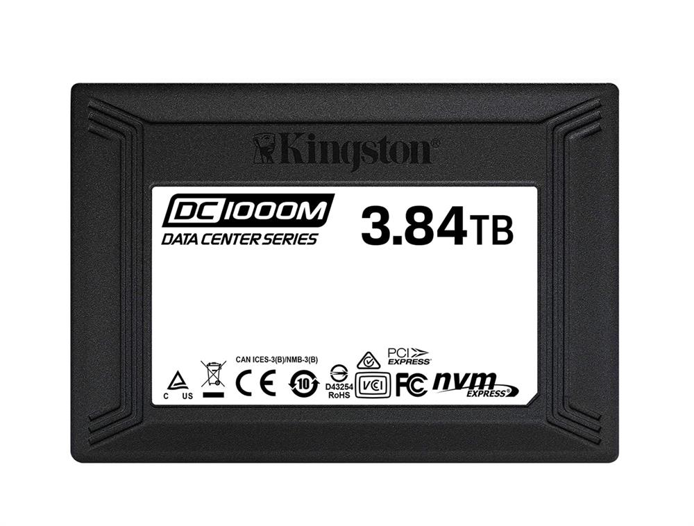 SEDC1000M/3840G Kingston DC1000M Data Center 3.84TB TLC PCI Express 3.0 x4 NVMe Mixed Use U.2 2.5-inch Internal Solid State Drive (SSD)