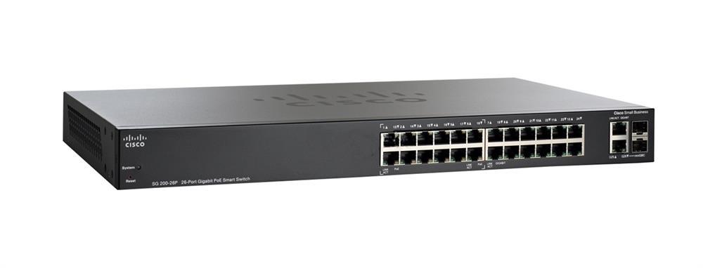 SG200-26FP-UK-RF Cisco 26-port Gigabit Smart Switch PoE 180W (Refurbished)