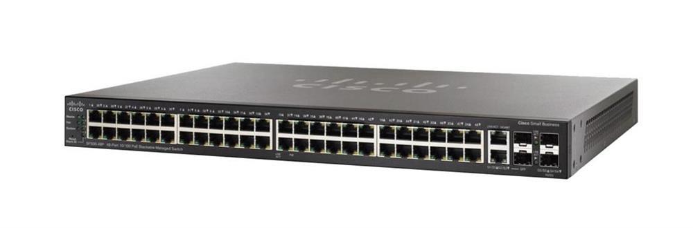 SG500-52-K9-NA Cisco Ethernet Switch 52-Ports 10/100/1000Base-T RJ-45 Manageable Layer3 Switch with 4x Shared SFP Slots (Refurbished)
