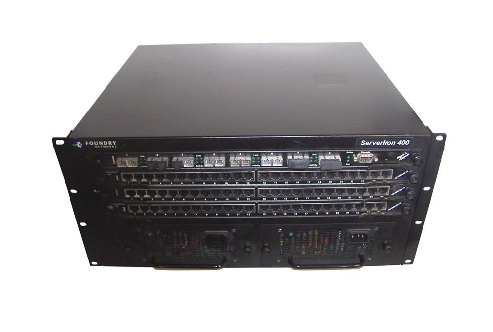 SI400-DC Foundry Networks 4-Slot Chassis with Web Switching Management Module and DC Power for ServerIron IronCore Series