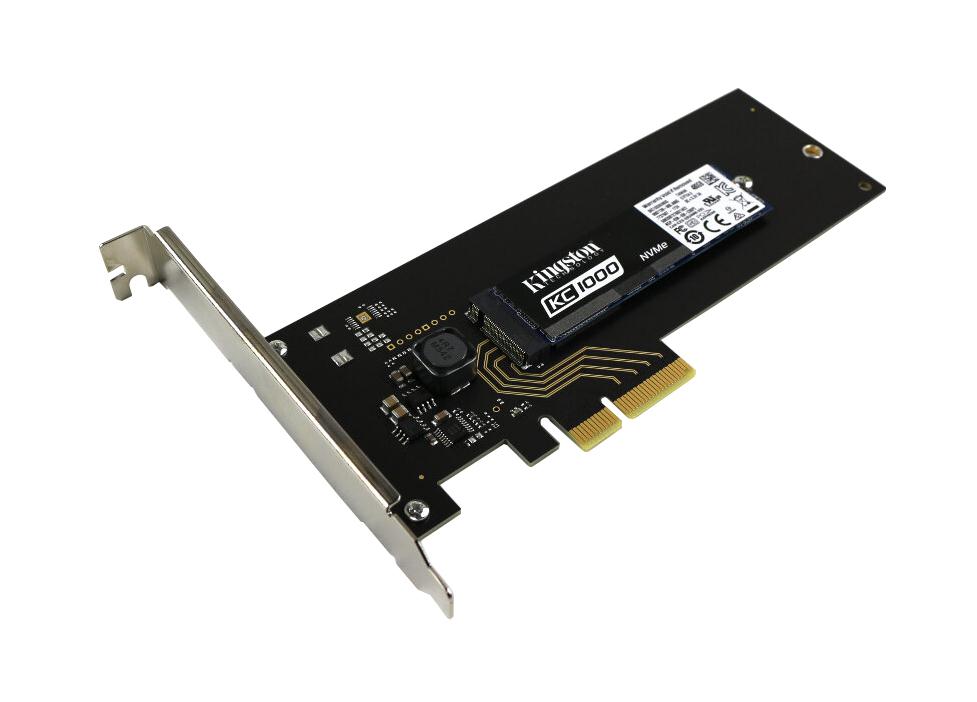 SKC1000H/240G Kingston KC1000 Series 240GB MLC PCI Express 3.0 x4 NVMe HH-HL Add-in Card Solid State Drive (SSD)