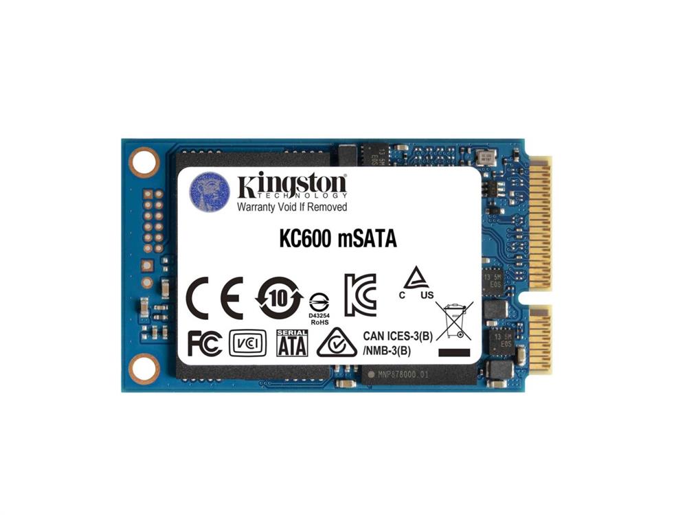 SKC600MS/1024G Kingston KC600 Series 1TB TLC SATA 6Gbps (AES-256 / TCG Opal) mSATA Internal Solid State Drive (SSD)