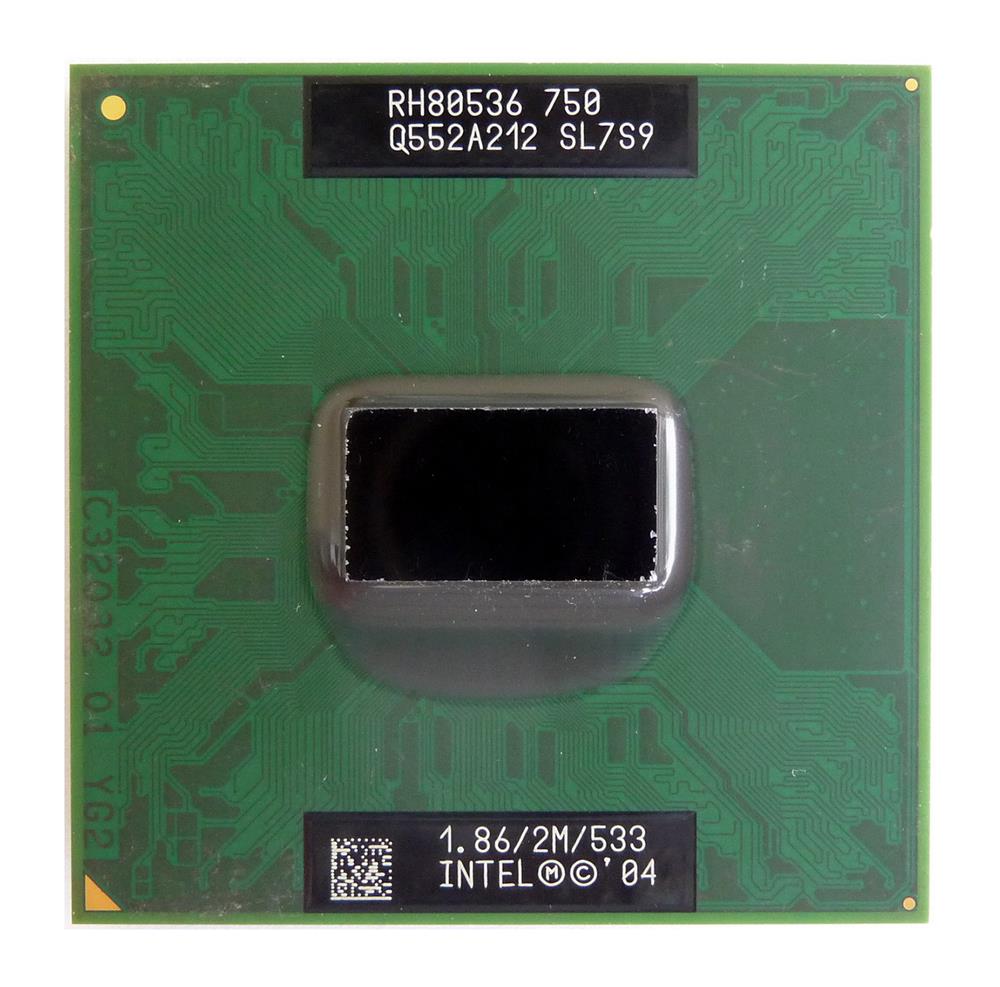 SL7S9 Intel Pentium M 750 1.86GHz 533MHz FSB 2MB L2 Cache Socket 478 Mobile Processor