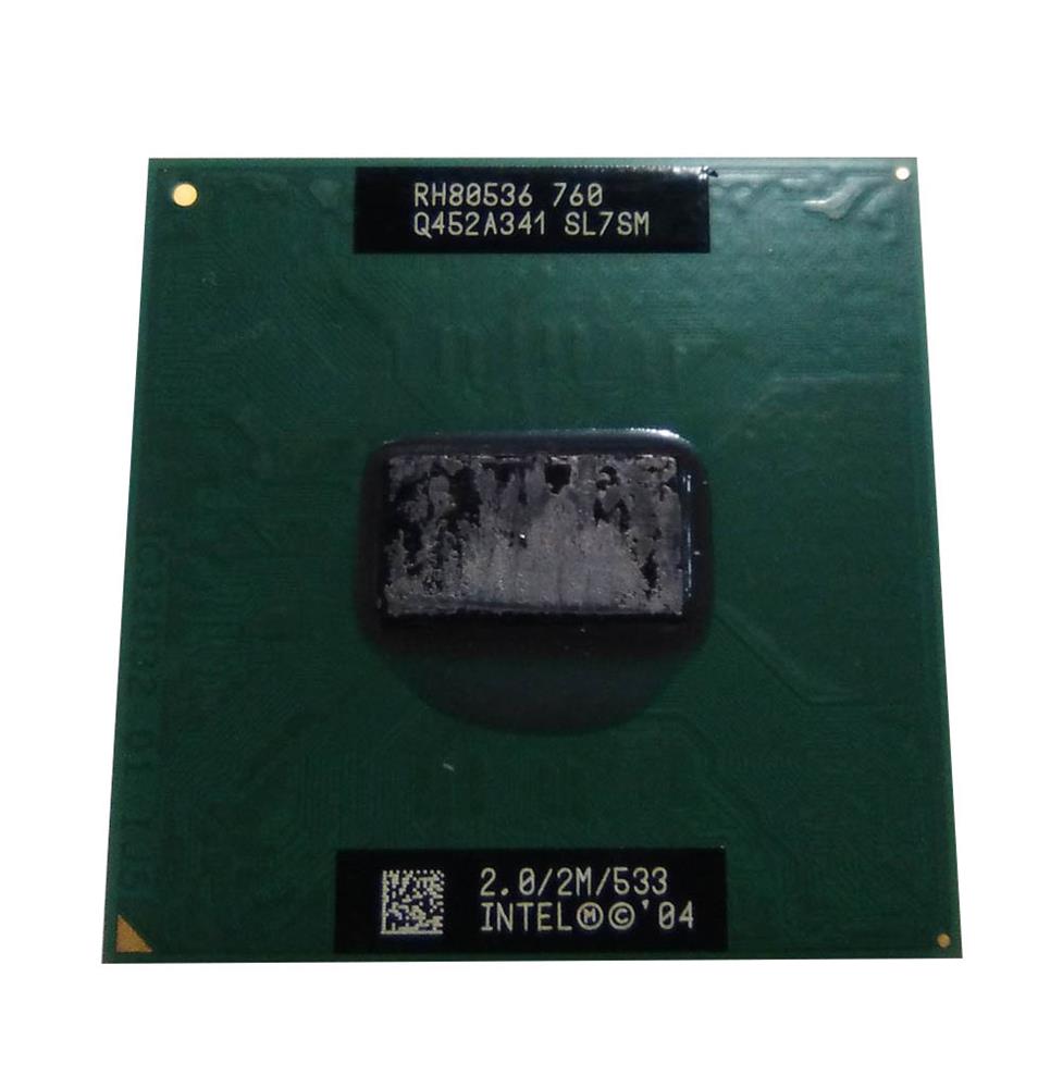 SL7SM Intel Pentium M 760 2.00GHz 533MHz FSB 2MB L2 Cache Socket 478 Mobile Processor