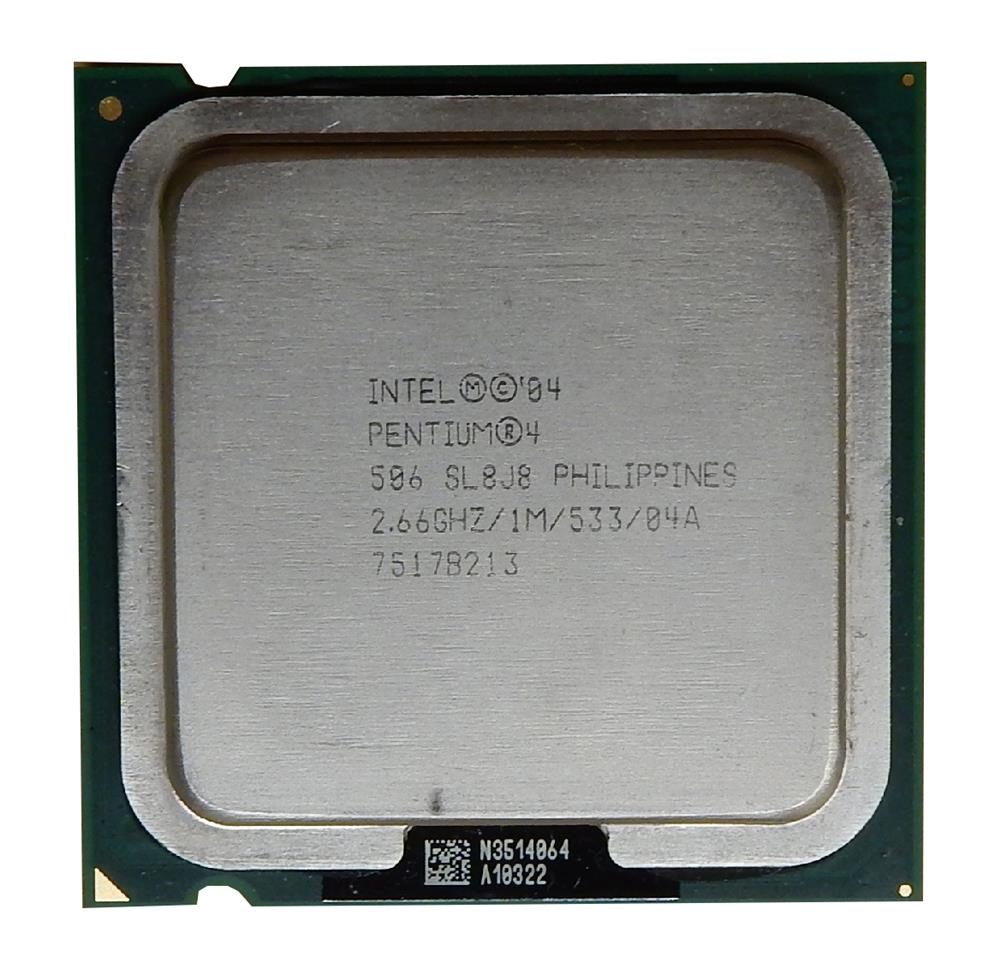 SL8J8 Intel Pentium 4 506 2.66GHz 533MHz FSB 1MB L2 Cache Socket LGA775 Desktop Processor