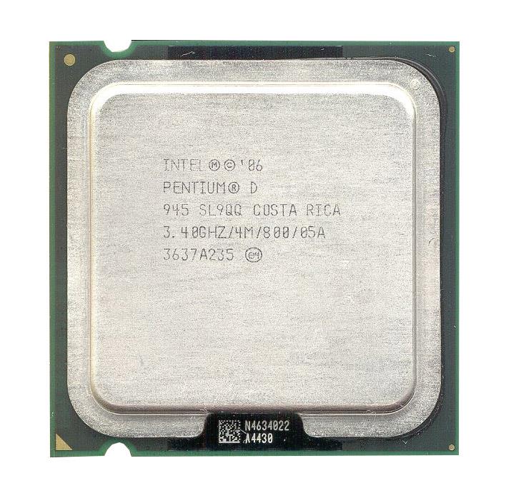 SL9QQ Intel Pentium D Dual-Core 945 3.40GHz 800MHz FSB 4MB L2 Cache Socket 775 Processor