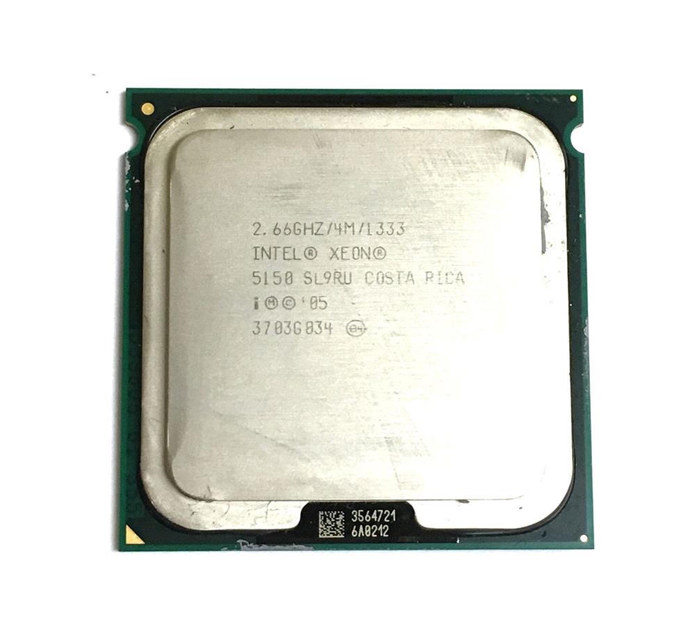 SL9RU Intel Xeon 5150 Dual-Core 2.66GHz 1333MHz FSB 4MB L2 Cache Socket LGA771 Processor