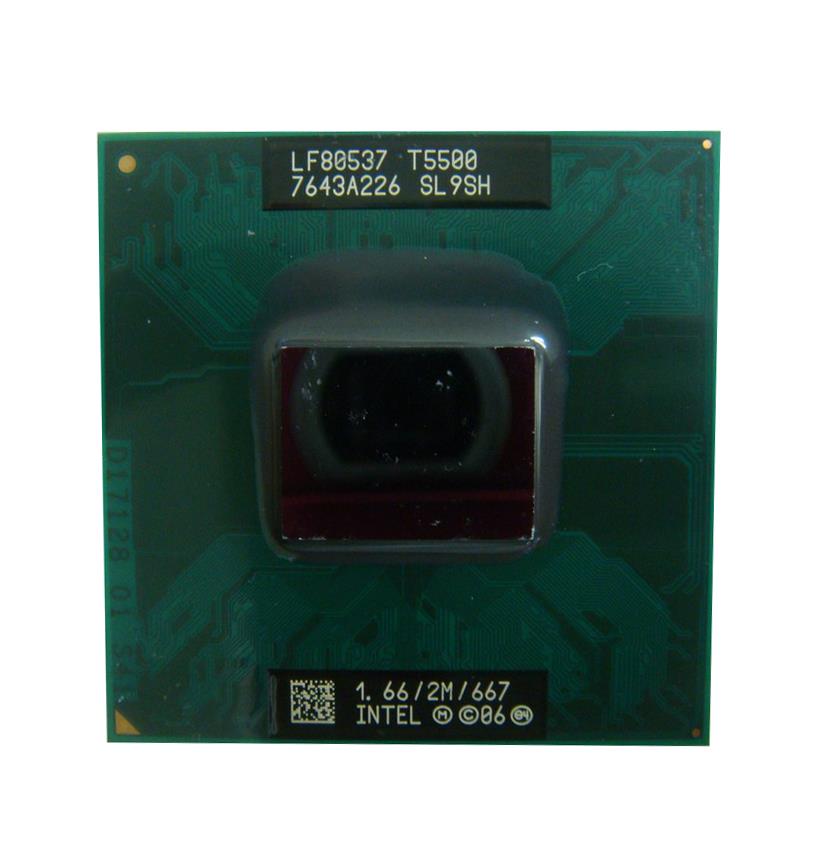 SL9SH Intel Core 2 Duo T5500 1.66GHz 667MHz FSB 2MB L2 Cache Socket PGA478 Mobile Processor