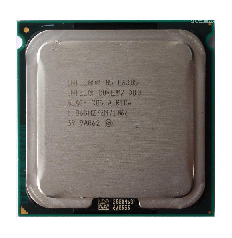SLAGF-06 Intel Core 2 Duo E6305 1.86GHz 1066MHz FSB 2MB L2 Cache Socket LGA771 Processor