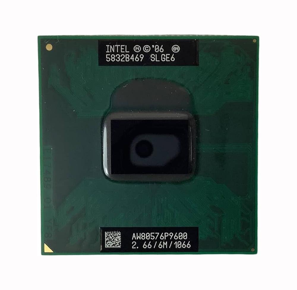 SLGE6 Intel Core 2 Duo P9600 2.66GHz 1066MHz FSB 6MB L2 Cache Socket PGA478 Mobile Processor