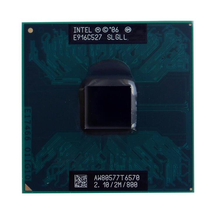 SLGLL Intel Core 2 Duo T6570 2.10GHz 800MHz FSB 2MB L2 Cache Socket PGA478 Mobile Processor
