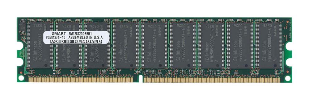 SM12872DDR6H1 Smart Modular 1GB PC2700 DDR-333MHz ECC Unbuffered CL2.5 184-Pin DIMM Memory Module
