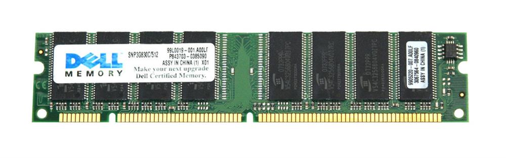 SNP3G830C/512 Dell 512MB PC133 133MHz Unbuffered 168-Pin DIMM Memory Module