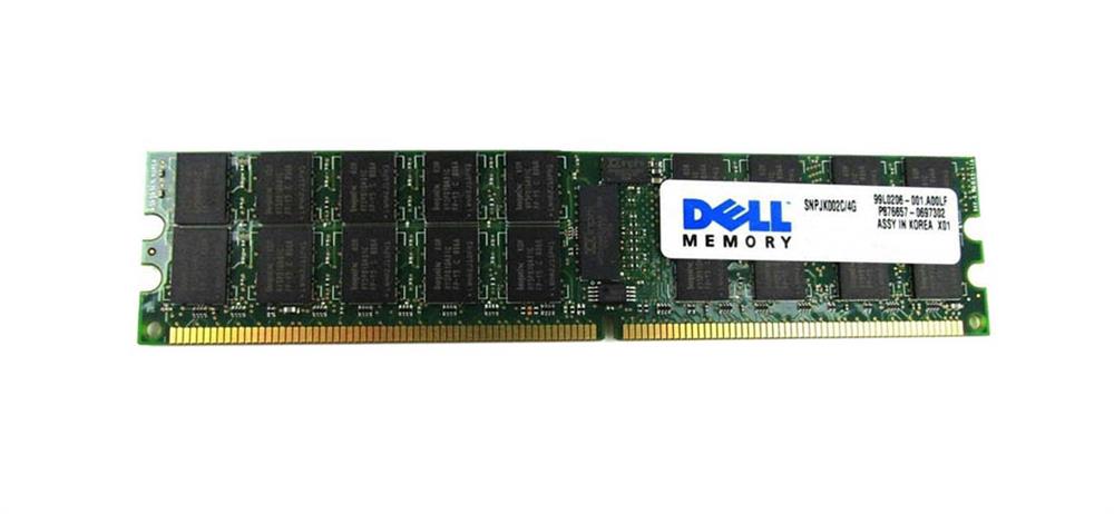 SNPJK002C/4G Dell 4GB PC2-5300 DDR2-667MHz ECC Registered CL5 240-Pin DIMM Dual Rank Memory Module
