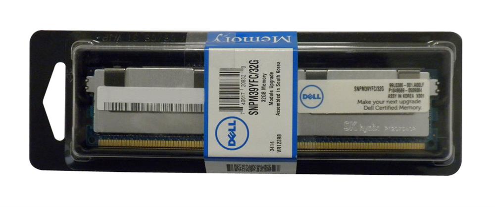 SNPM39YFC/32G Dell 32GB PC3-10600 DDR3-1333MHz ECC Registered CL9 240-Pin Load Reduced DIMM 1.35V Low Voltage Quad Rank Memory Module