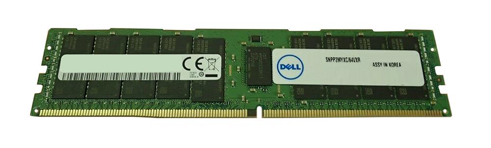SNPP2MYXC/64VXR Dell 64GB PC4-25600 DDR4-3200MHz Registered ECC CL22 288-Pin DIMM 1.2V Dual Rank Memory Module