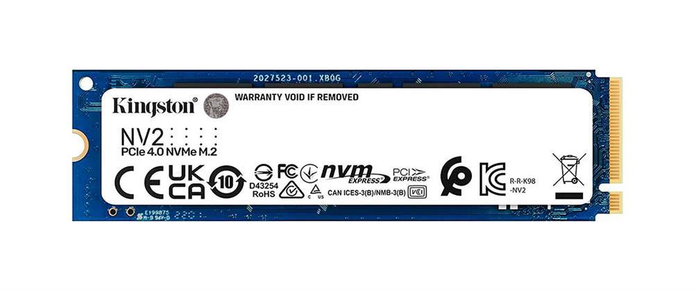 SNV2S/2000G Kingston 2 TB Solid State Drive - M.2 2280 Internal - PCI Express NVMe (PCI Express NVMe 4.0 x4) - Desktop PC, Notebook, Motherboard Device Supported - 640 TB TBW - 3500 MB/s Maximum Read Transfer 