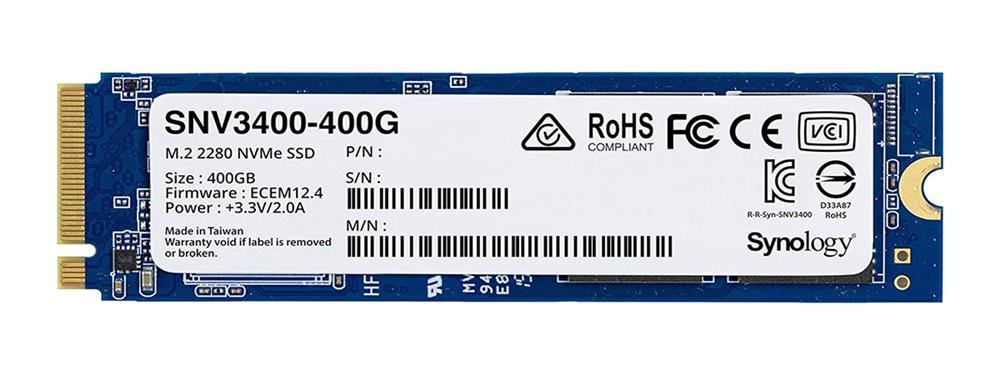 SNV3400-400G Synology 400GB PCI Express 3.0 x4 NVMe M.2 2280 Internal Solid State Drive (SSD)