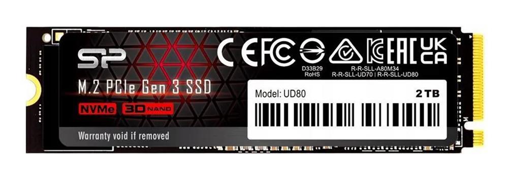 SP02KGBP34UD7005 Silicon Power 2TB PCI Express NVMe 3.0 x4 QLC M.2 Solid State Drive (SSD)