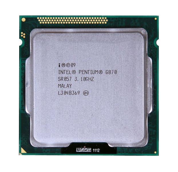 SR057 Intel Pentium G870 Dual Core 3.10GHz 5.00GT/s DMI 3MB L3 Cache Socket LGA1155 Desktop Processor