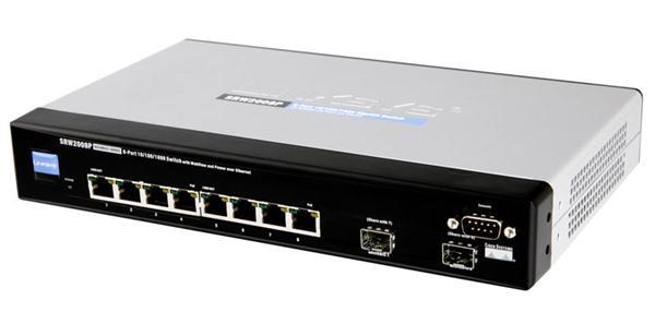 SRW2008PEU Cisco 8-Ports 10/100/1000 Gigabit Switch With Webview and Poe (Refurbished)