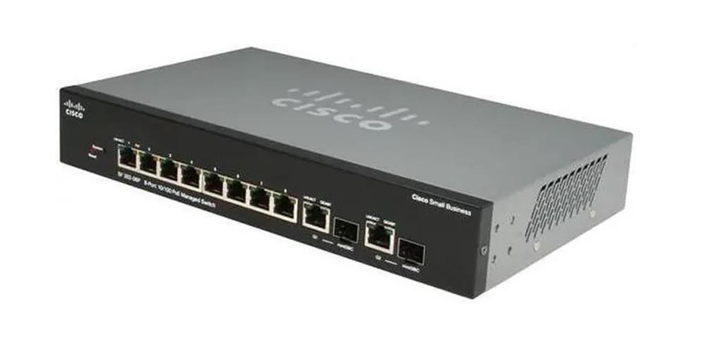 SRW208P-NA Cisco Small Business SRW208MP 8 x RJ-45 Ports PoE 10/100Base-TX + 2 x SFP Ports Layer 3 Managed Rack-mountable Fast Ethernet Network Switch (Refurbished)
