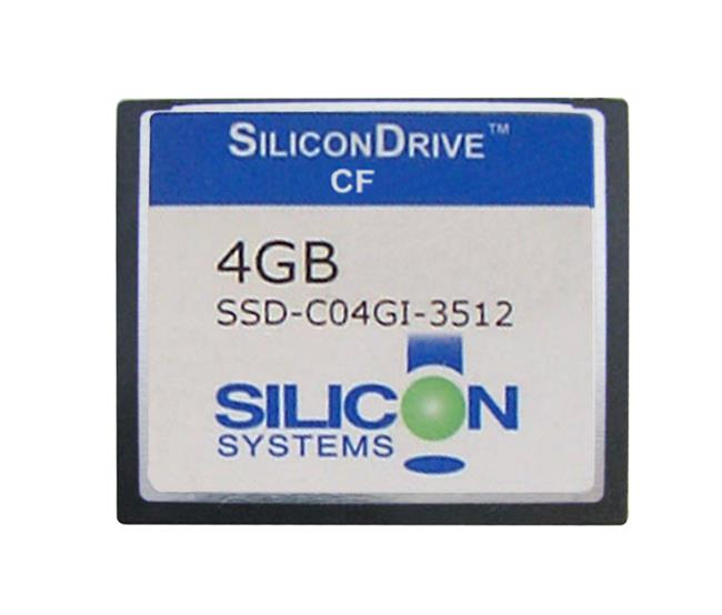 SSD-C04GI-3512 SiliconSystems SiliconDrive 4GB ATA/IDE (PATA) CompactFlash (CF) Type I Internal Solid State Drive (SSD) (Industrial Grade)