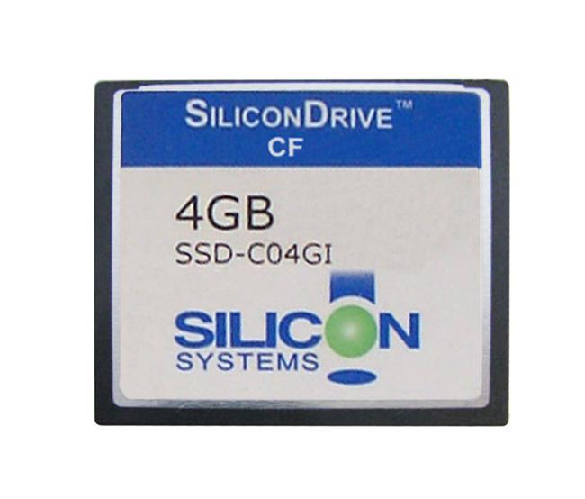 SSD-C04GI-3516 SiliconSystems SiliconDrive 4GB ATA/IDE (PATA) CompactFlash (CF) Type I Internal Solid State Drive (SSD) (Industrial Grade)
