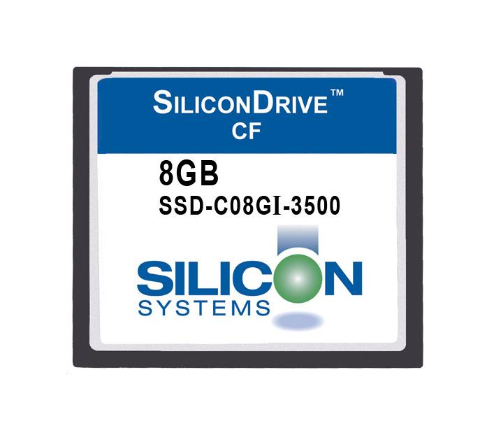 SSD-C08GI-3502 SiliconSystems SiliconDrive 8GB ATA/IDE (PATA) CompactFlash (CF) Type I Internal Solid State Drive (SSD) (Industrial Grade)