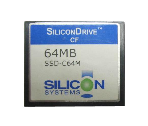 SSD-C64M-3550 SiliconSystems SiliconDrive 64MB ATA/IDE (PATA) CompactFlash (CF) Type I Internal Solid State Drive (SSD)