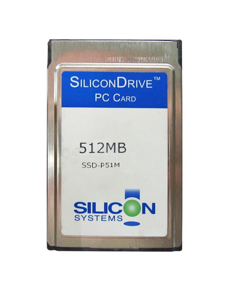 SSD-P51MI-3502 SiliconSystems SiliconDrive 512MB IndustrialRoHS 6/6 Removable PC Card (No DMA No SiSMART)