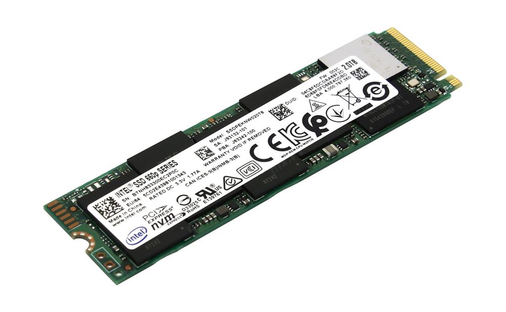 SSDPEKNW020T801 Intel 660p Series 2TB QLC PCI Express 3.0 x4 NVMe (AES 256-Bits) M.2 2280 Internal Solid State Drive (SSD)