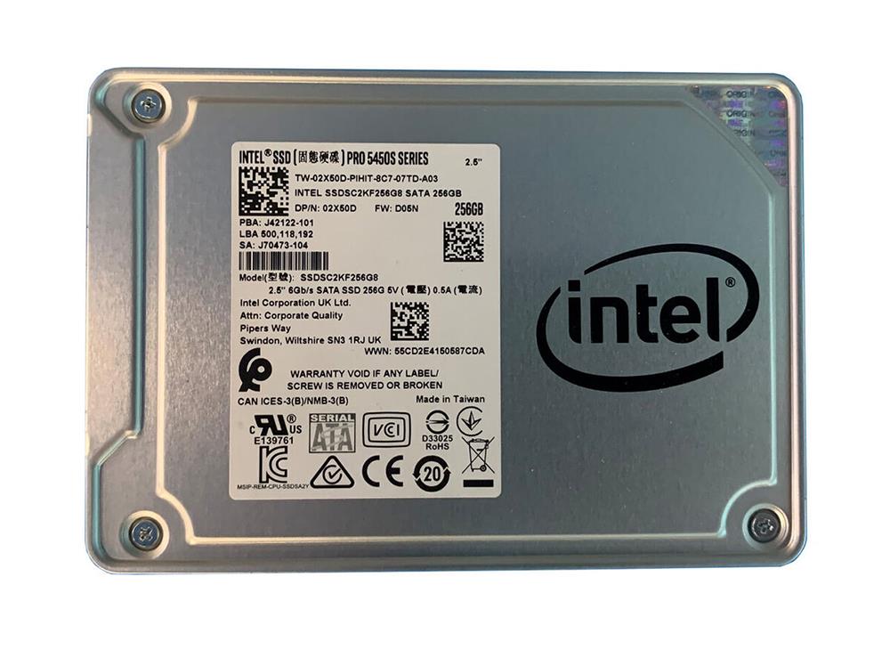 SSDSC2KF256G8 Intel Pro 5450s 256GB Triple-Level-Cell SATA 6Gbps 3D 2.5-Inch Solid State Drive (SSD)