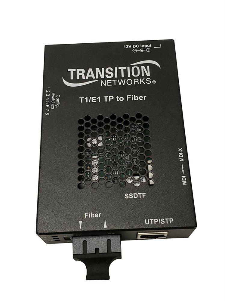 SSDTF1029-120-SA Transition Networks T1/E1-Fbr 1310/1550 20Km Media Converter W/Sa