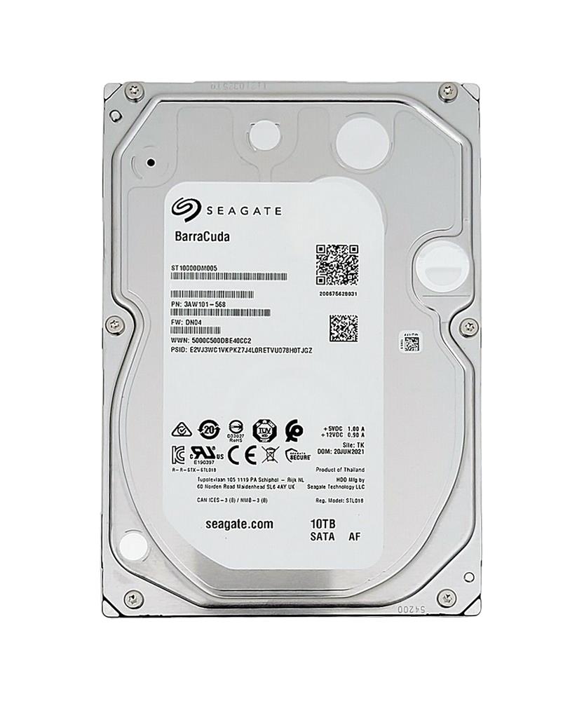 ST10000DM005 Seagate Barracuda 10TB 7200RPM SATA 6Gbps 256MB Cache 3.5-inch Internal Hard Drive